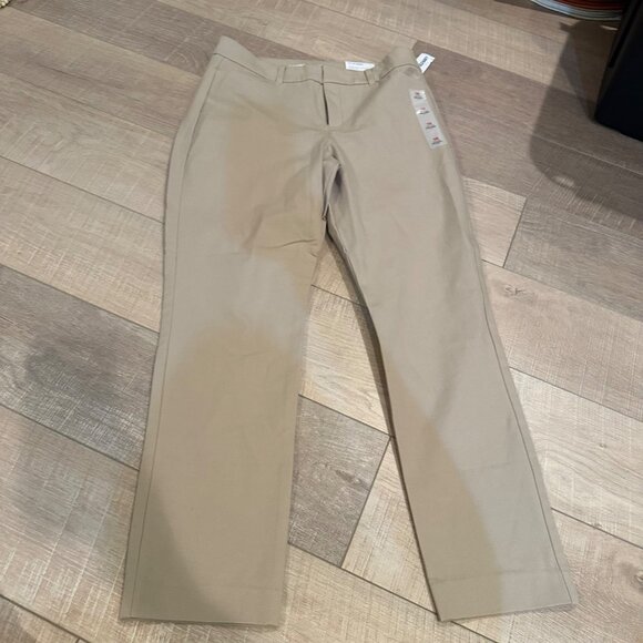 OLD NAVY WOMENS PIXIE SKINNY TAN HIGH RISE PANTS NEW SIZE 10 ANKLE - Picture 1 of 11